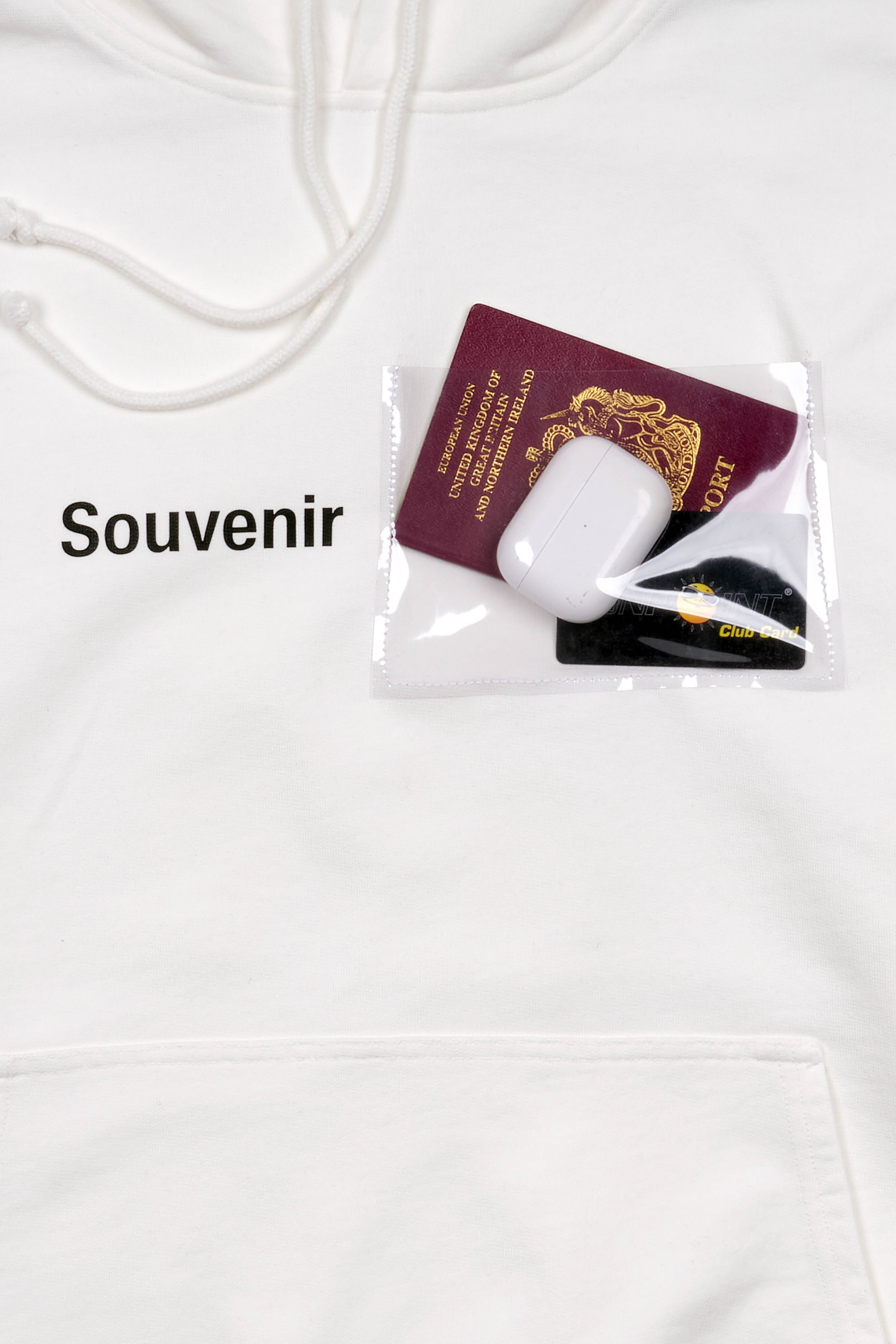 Souvenir Pocket Hoodie White