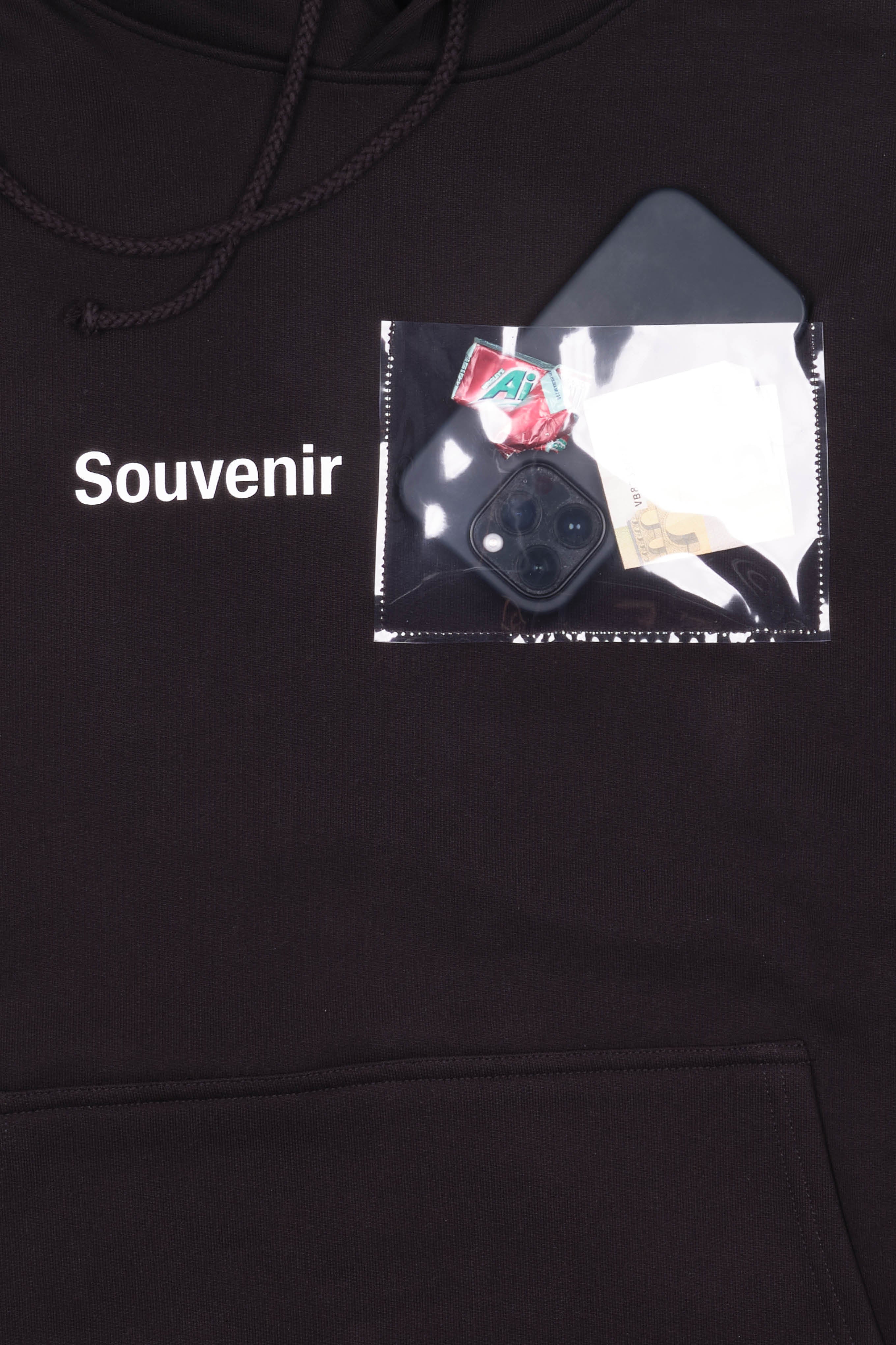 Souvenir Pocket Hoodie Black